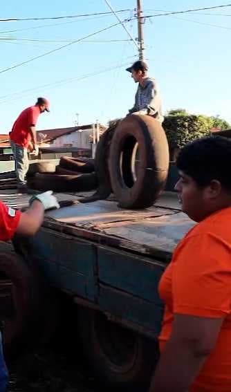 Saúde de Fronteira intensifica coleta de pneus usados para combater a Dengue