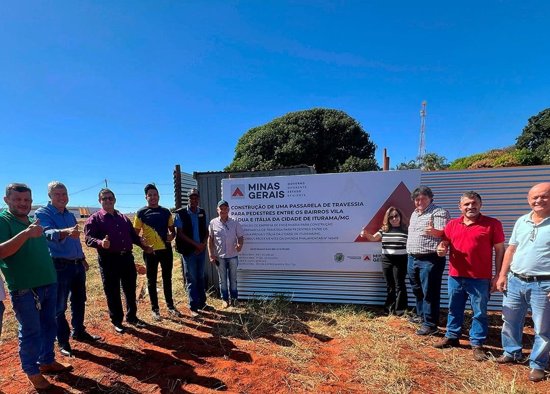 Prefeito e vereadores visitaram obras da travessia de pedestres em Iturama