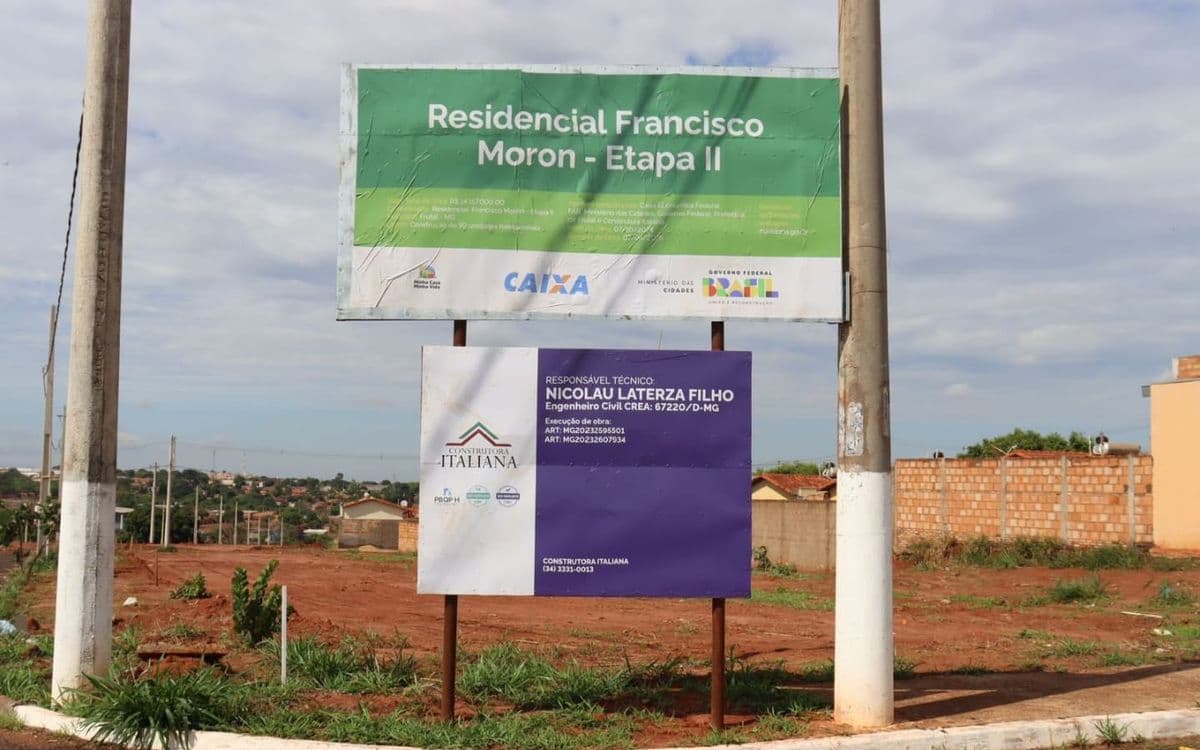 Obras estruturais do Residencial Francisco Moron – Etapa II tiveram início em Frutal