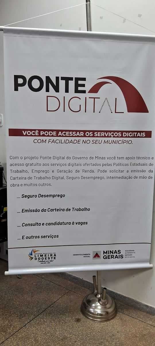 Ponte Digital facilita o acesso à serviços essenciais em Limeira do Oeste