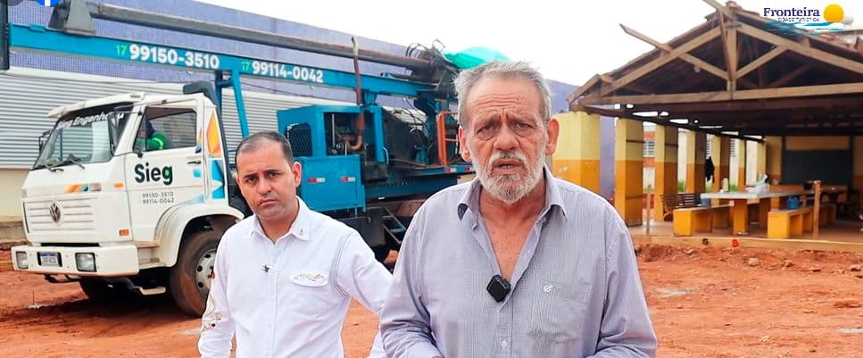 Sérgio Cóxa e secretário de Obras acompanham última etapa da reconstrução da Escola Poliana Ziza Ferreira
