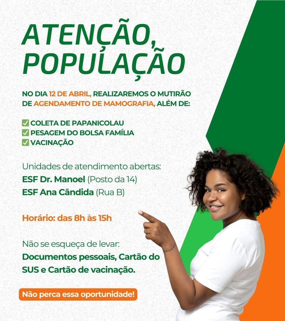 Grande Mutirão de Saúde acontece em Campina Verde no dia 12 de abril