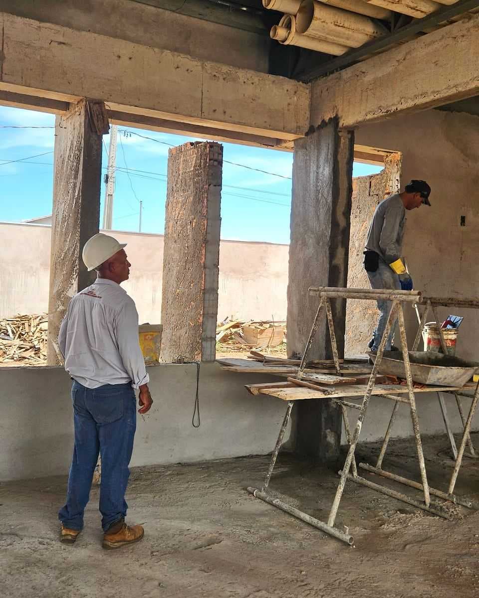 Obra em andamento: Nova sede da Escola Municipal Deolindo de Freitas Paixão avança em Conceição das Alagoas
