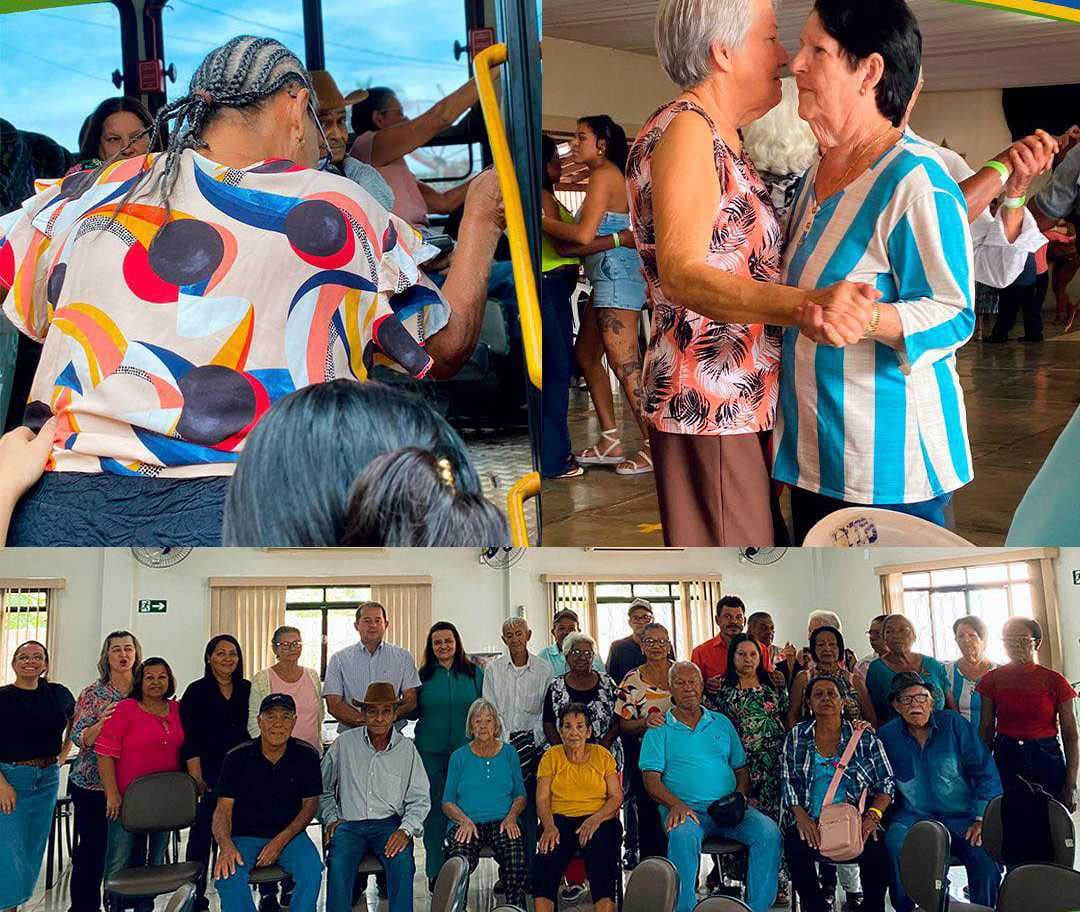 Idosos de Pirajuba participam de baile da terceira idade em Miguelópolis (SP)
