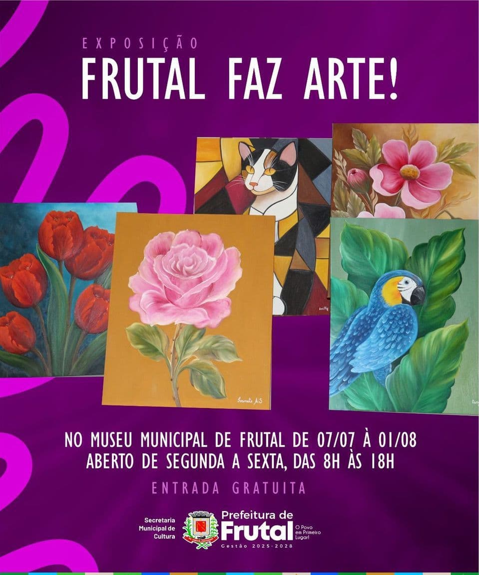 Alunas do curso de pintura em tela da Secretaria de Assistência Social expõem seus quadros no Museu Municipal
