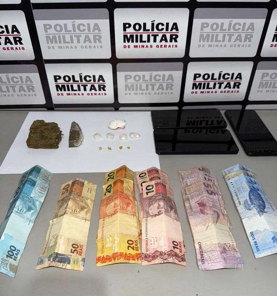 Polícia Militar prende suspeitos por tráfico de drogas e corrupção de menor em Prata-MG