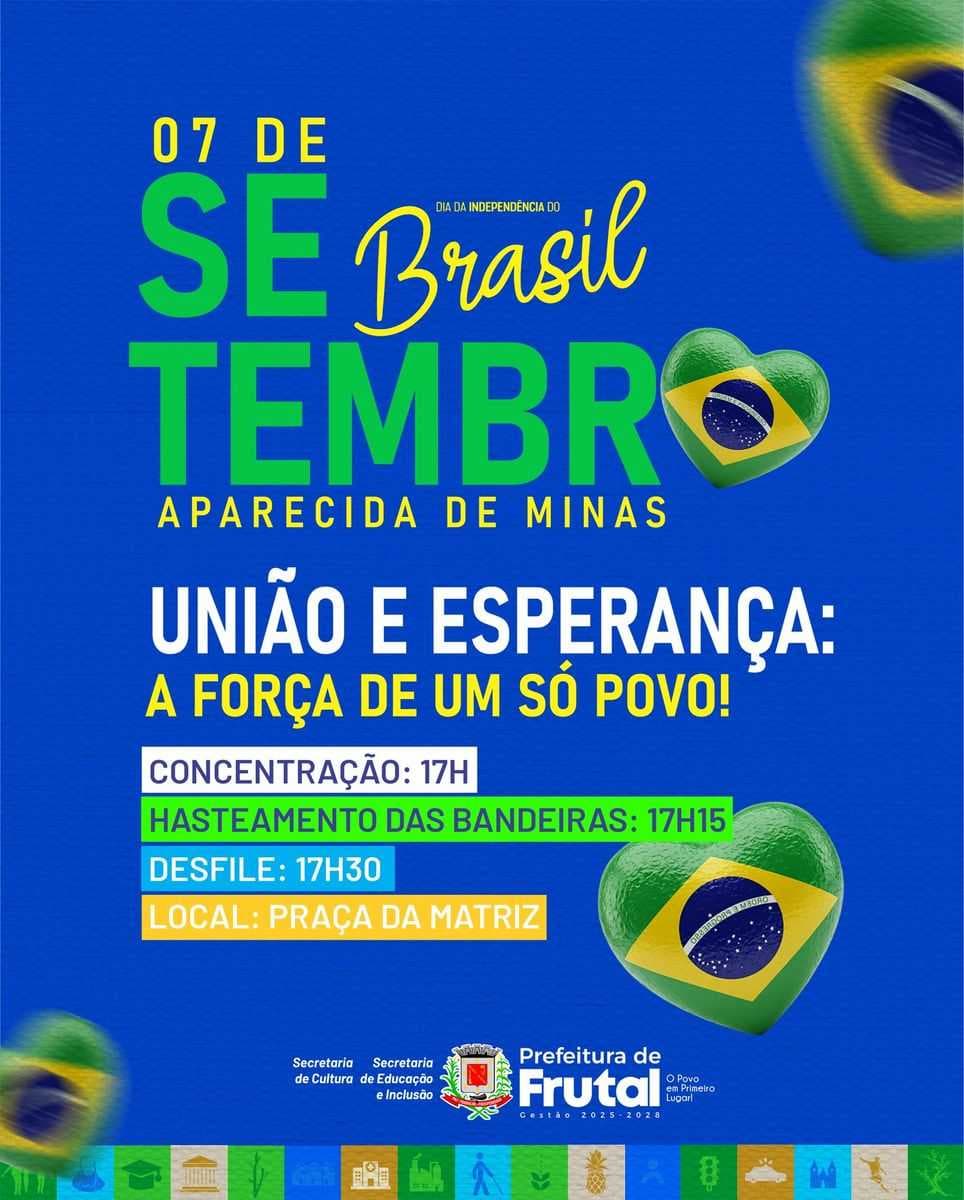 Frutal e Aparecida de Minas celebram a Independência do Brasil com desfile cívico