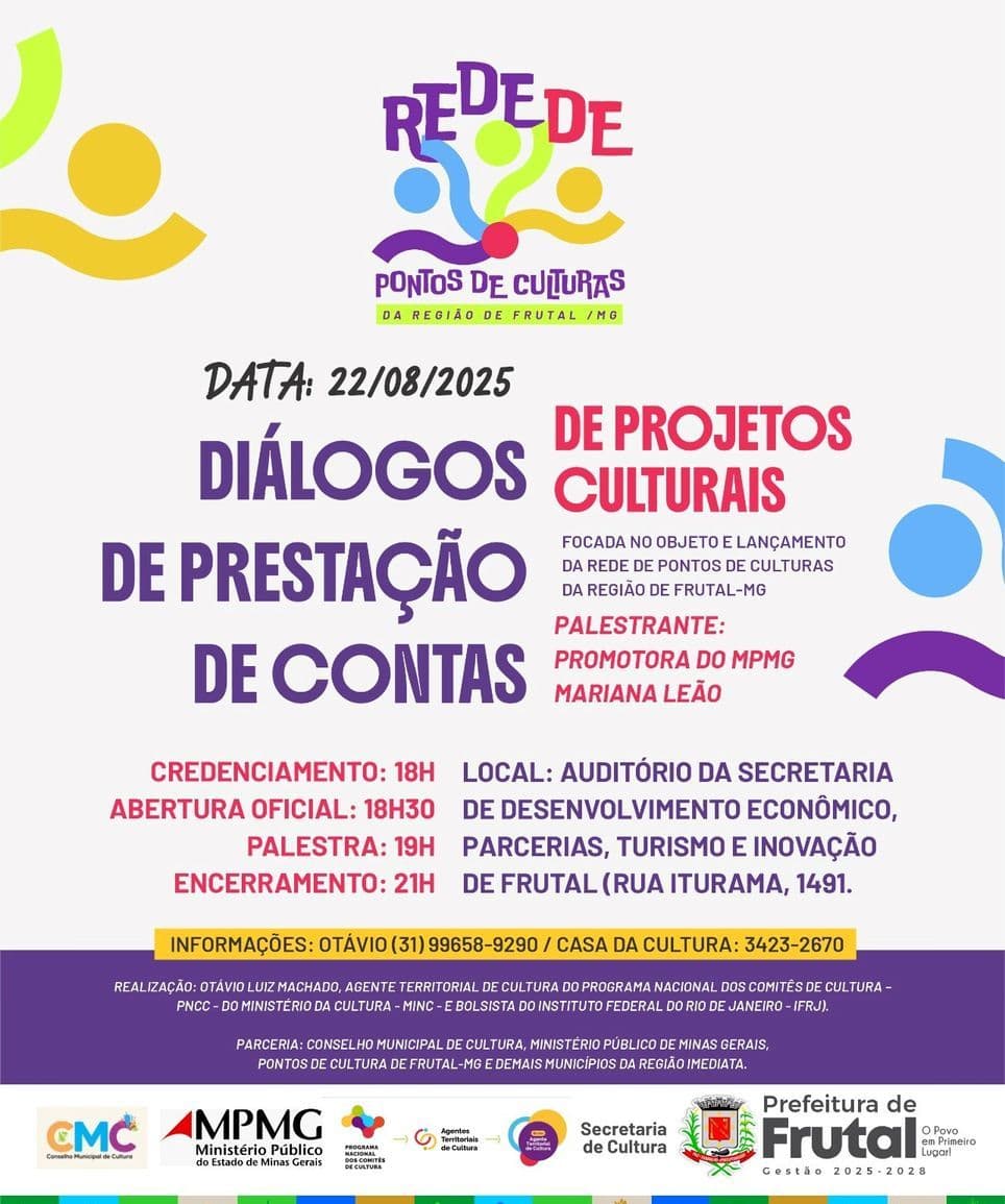 Frutal recebe evento do Ministério da Cultura com foco na prestação de contas e fortalecimento da rede cultural