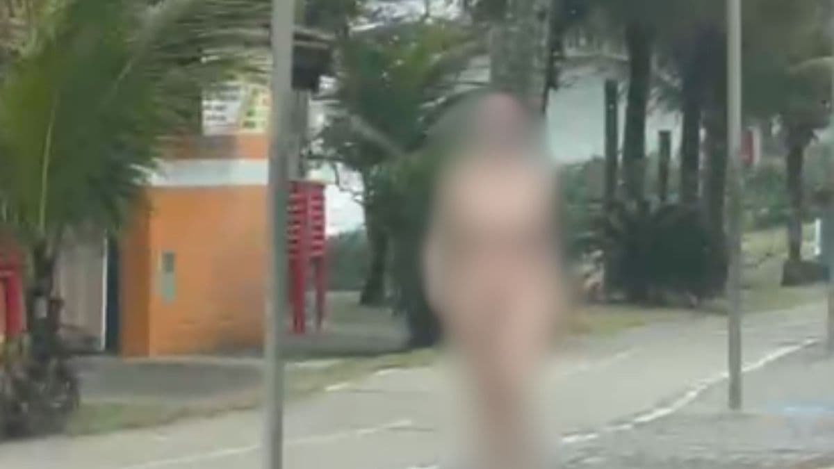 Mulher mata o pai a facadas, caminha nua pela orla de Itanhaém e é presa em flagrante