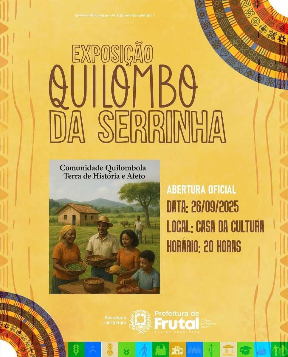 Frutal participa da 10ª Jornada do Patrimônio Cultural com exposição “Quilombo da Serrinha”