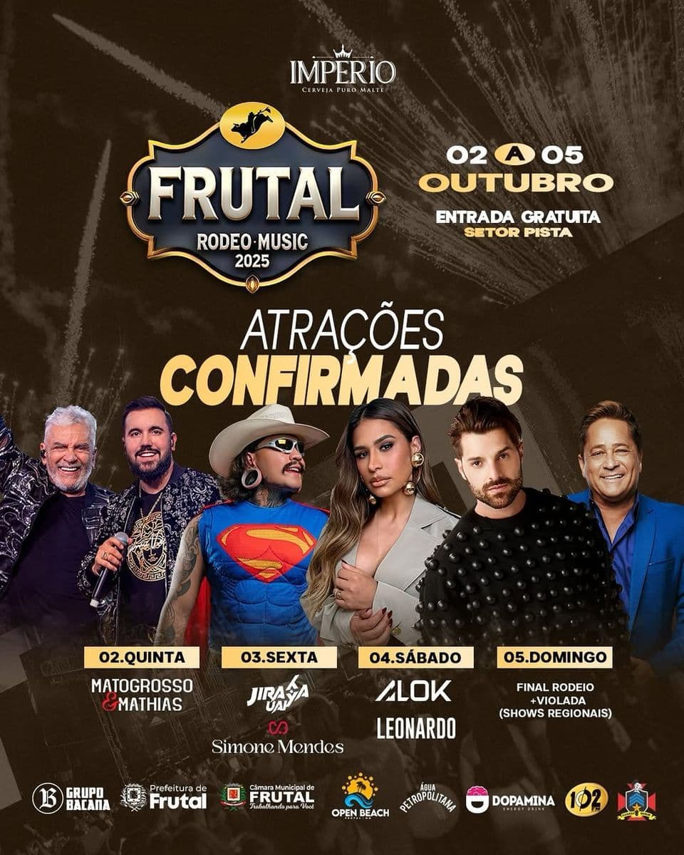 🎤🐂 Frutal Rodeo Music promete agitar a cidade com música, emoção e tradição