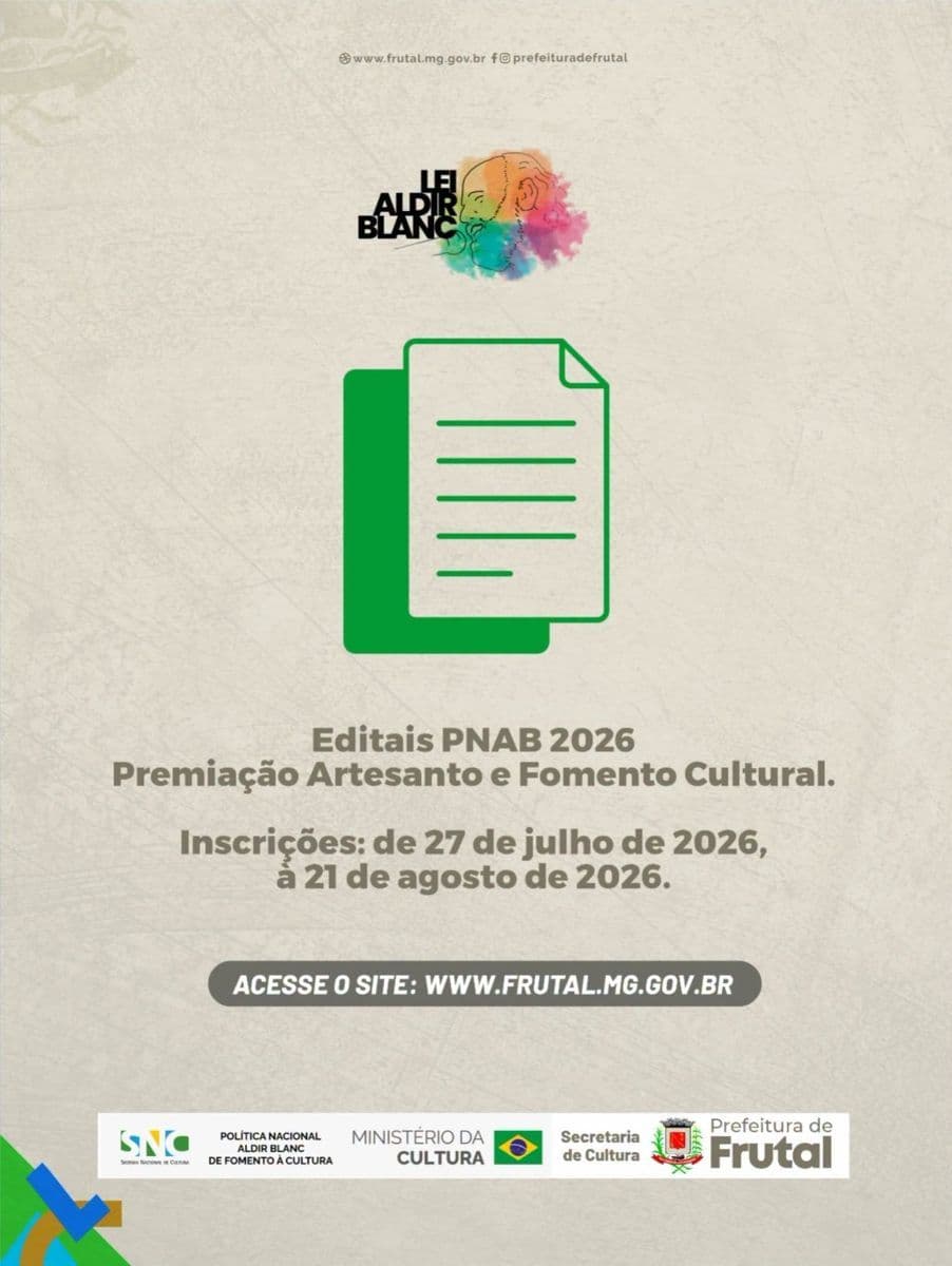 EDITAIS PNAB 2026: PREMIAÇÃO DE ARTESANATO E FOMENTO CULTURAL