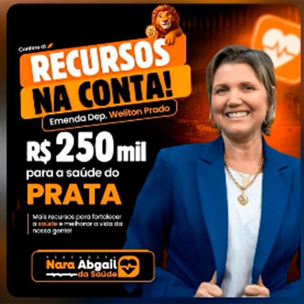 Vereadora Nara Abgail comemora conquista de R$ 250 mil para a saúde do Prata e celebra avanços com o Hospital do Povo